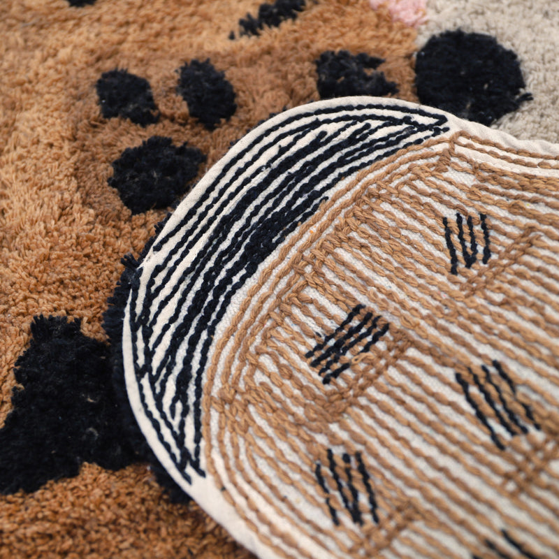 LITTLE CHEETAH washable nursery rug – machine washable cotton kids area rug