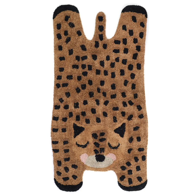 LITTLE CHEETAH washable nursery rug – machine washable cotton kids area rug