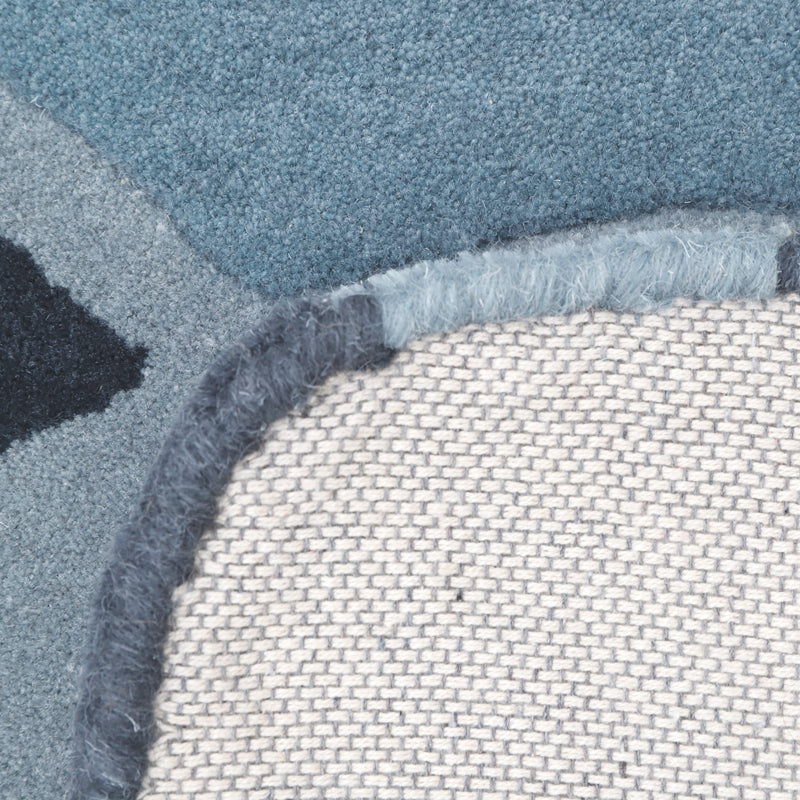 Nattiot Hand Tufted Wool Kids' Rug - Blue Tigger - 65 x 125 cm
