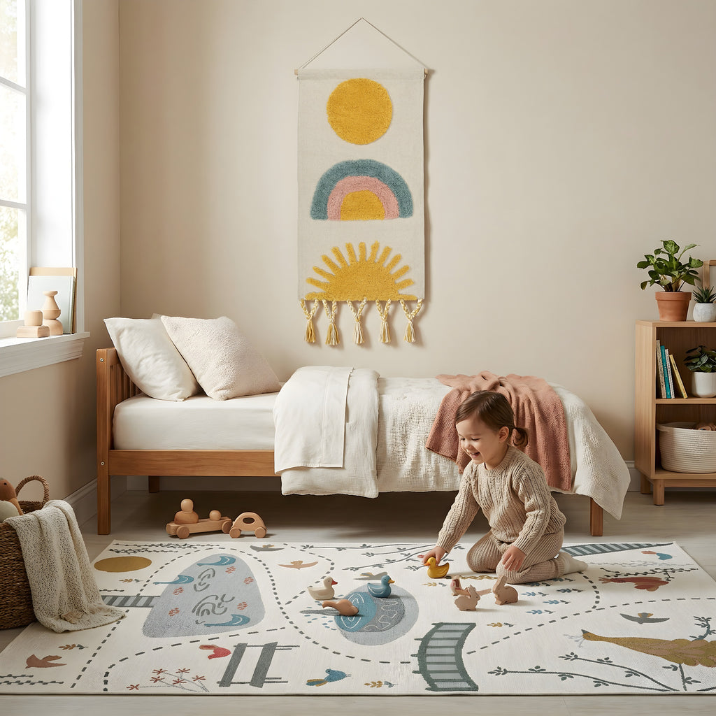 Nattiot Cotton Kid's Bedroom Wall Decor Rainbow - Sunshine - 40 x 75 cm