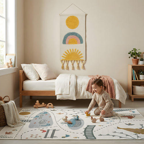 Nattiot Cotton Kid's Bedroom Wall Decor Rainbow - Sunshine - 40 x 75 cm