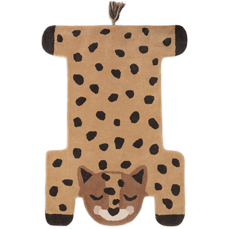 Nattiot Hand Tufted Wool leopard print Kid's bedroom rug - Kumako - 90 x 125 cm