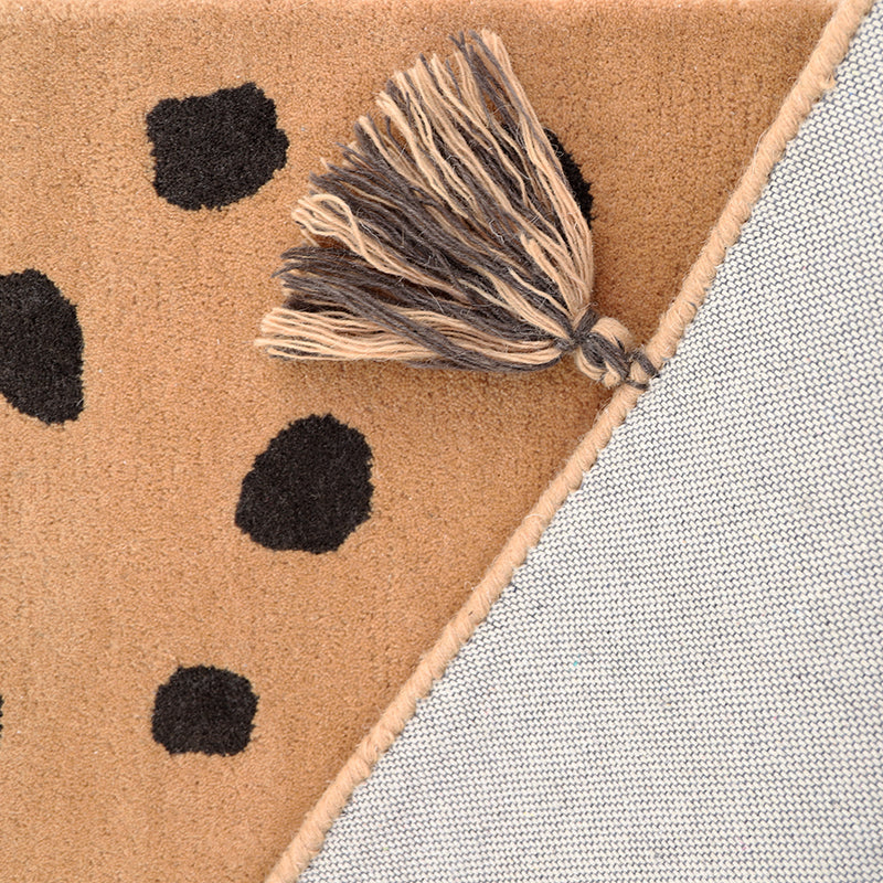 Nattiot Hand Tufted Wool leopard print Kid's bedroom rug - Kumako - 90 x 125 cm