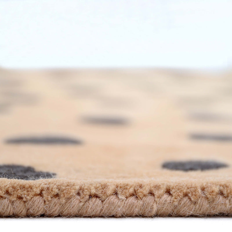 Nattiot Hand Tufted Wool leopard print Kid's bedroom rug - Kumako - 90 x 125 cm
