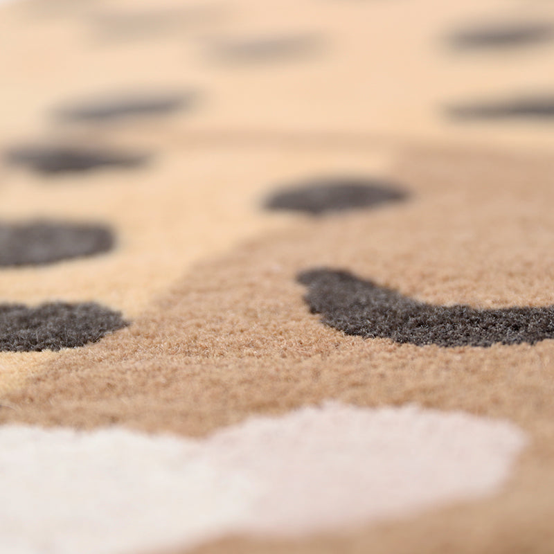 Nattiot Hand Tufted Wool leopard print Kid's bedroom rug - Kumako - 90 x 125 cm