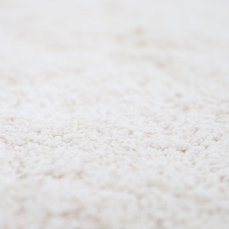 Nattiot Washable Cotton round kid's rug with crochet finish - Perla ecru - D110 cm