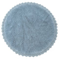 Nattiot Washable Cotton round kid's rug with crochet finish - Perla blue - D110 cm