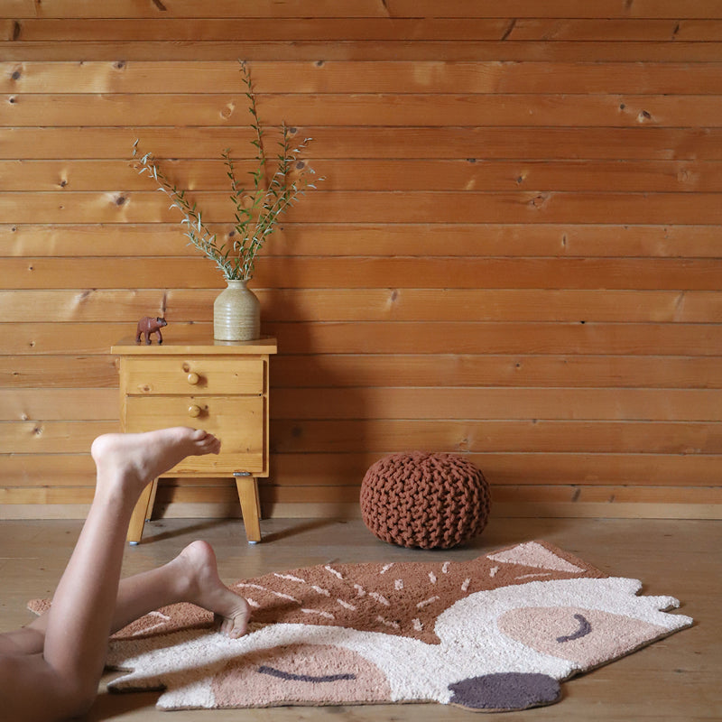 Nattiot washable cotton baby room rug with little fox - Marlo - 85 x 120 cm