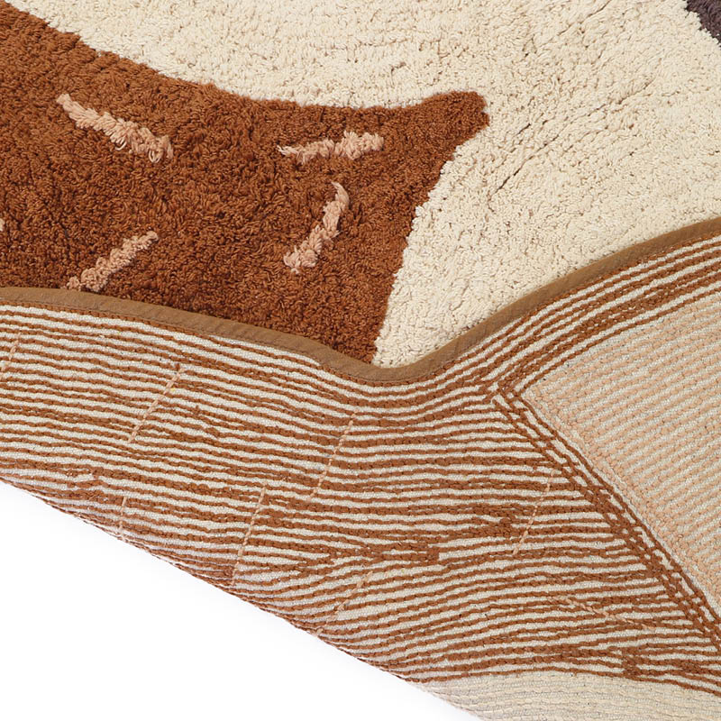Nattiot washable cotton baby room rug with little fox - Marlo - 85 x 120 cm