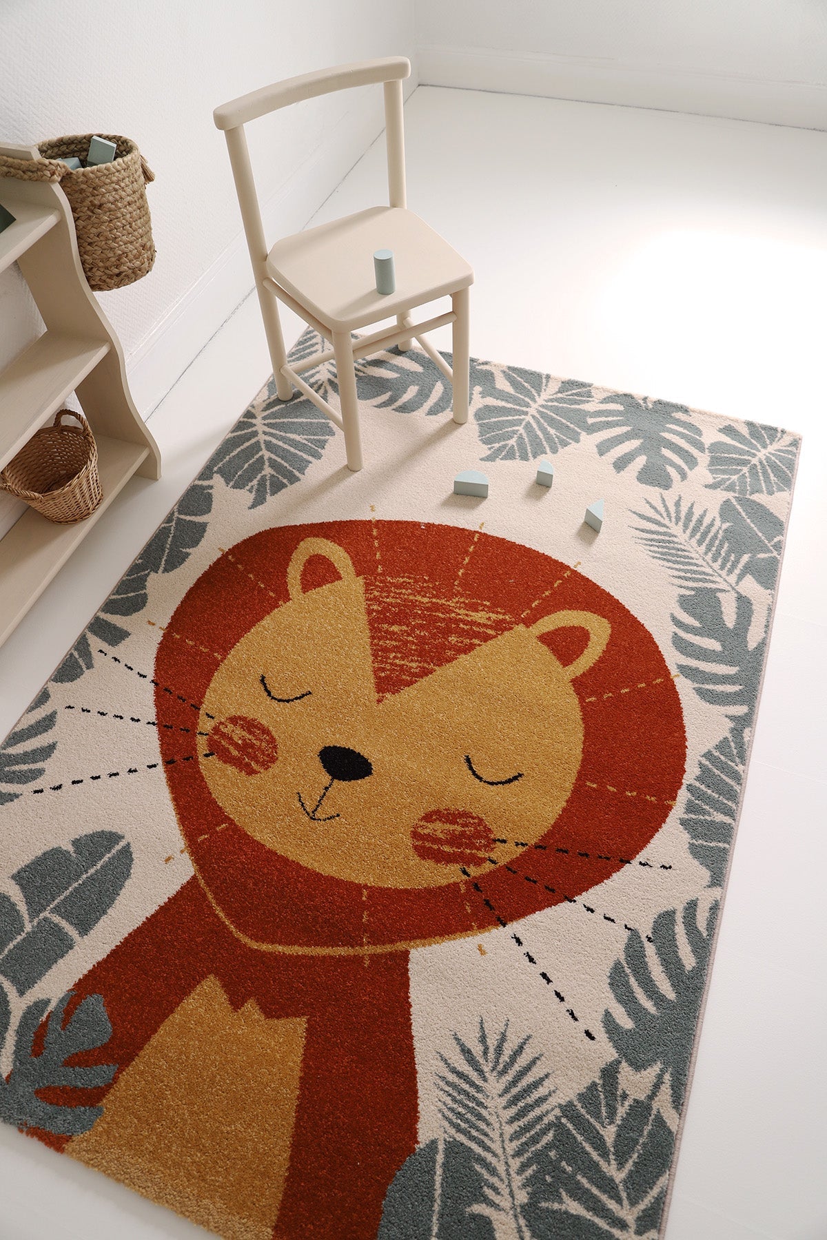 Nattiot Polypropylene Kid's bedroom Lion rug - Ichiro - 120 x 170 cm