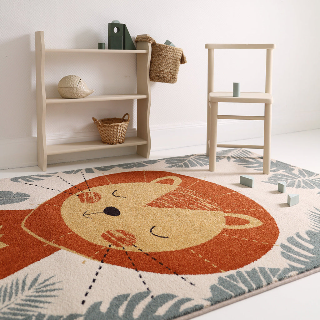 Nattiot Polypropylene Kid's bedroom Lion rug - Ichiro - 120 x 170 cm