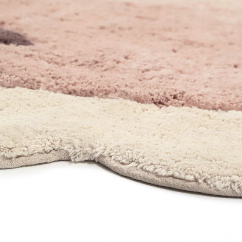Nattiot  washable Cotton Kid's bedroom rug with a small sheep - Lolho - 110 x 100 cm