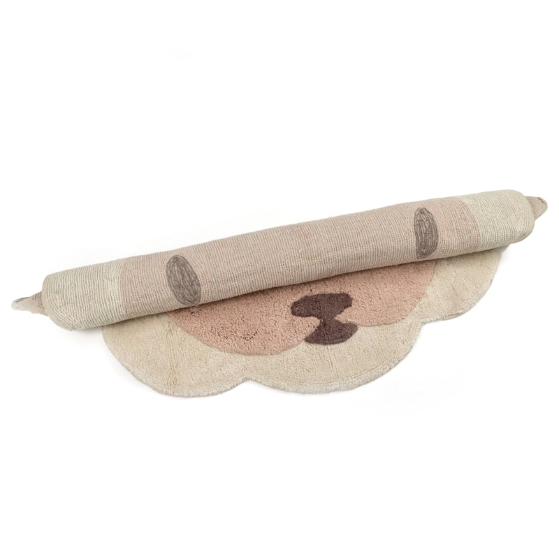 Nattiot  washable Cotton Kid's bedroom rug with a small sheep - Lolho - 110 x 100 cm