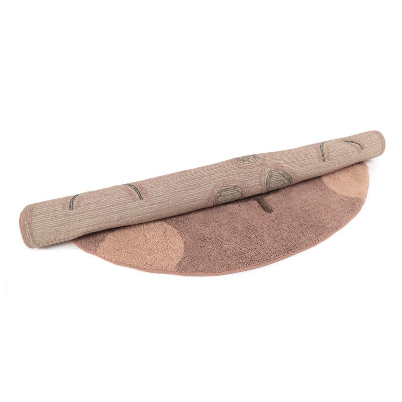 Nattiot Washable Cotton Kid's bedroom rug with small leopard print - Little Sören - 105 x 95 cm