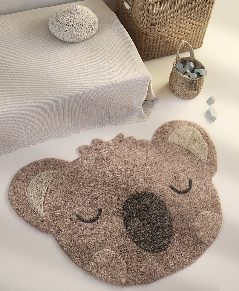 Nattiot Washable Cotton koala Kid's bedroom rug - Little Olsen - 120 x 80 cm