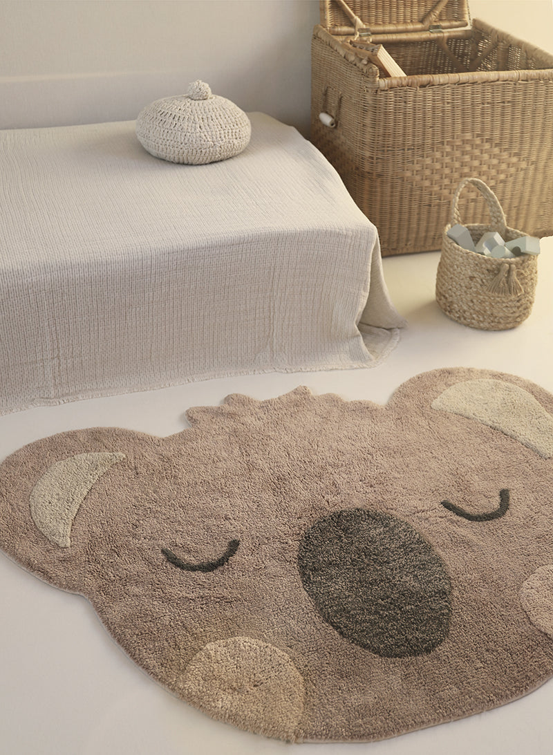 Nattiot Washable Cotton koala Kid's bedroom rug - Little Olsen - 120 x 80 cm