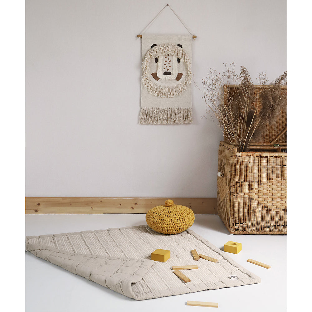 Nattiot Reversible Washed Cotton Baby blanket - Anna Sand - 100 x 87 cm