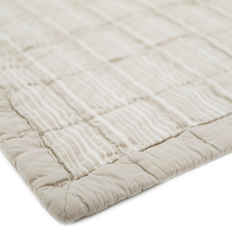 Nattiot Reversible Washed Cotton Baby blanket - Anna Sand - 140 x 100 cm