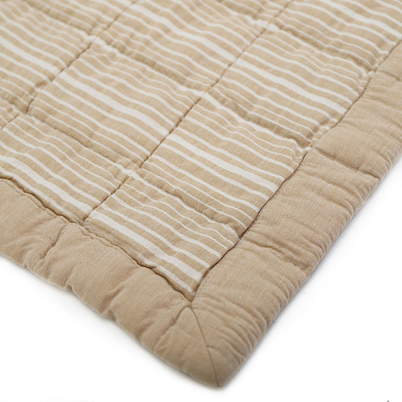 Nattiot Reversible Washed Cotton Baby blanket - Anna Caramel - 140 x 100 cm