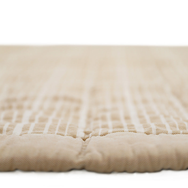Nattiot Reversible Washed Cotton Baby blanket - Anna Caramel - 100 x 87 cm