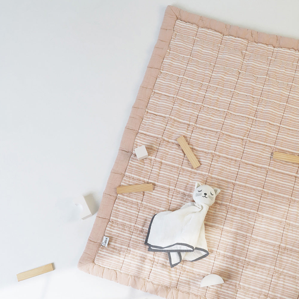 Nattiot Reversible Washed Cotton Baby blanket - Anna Terrcota - 100 x 87 cm