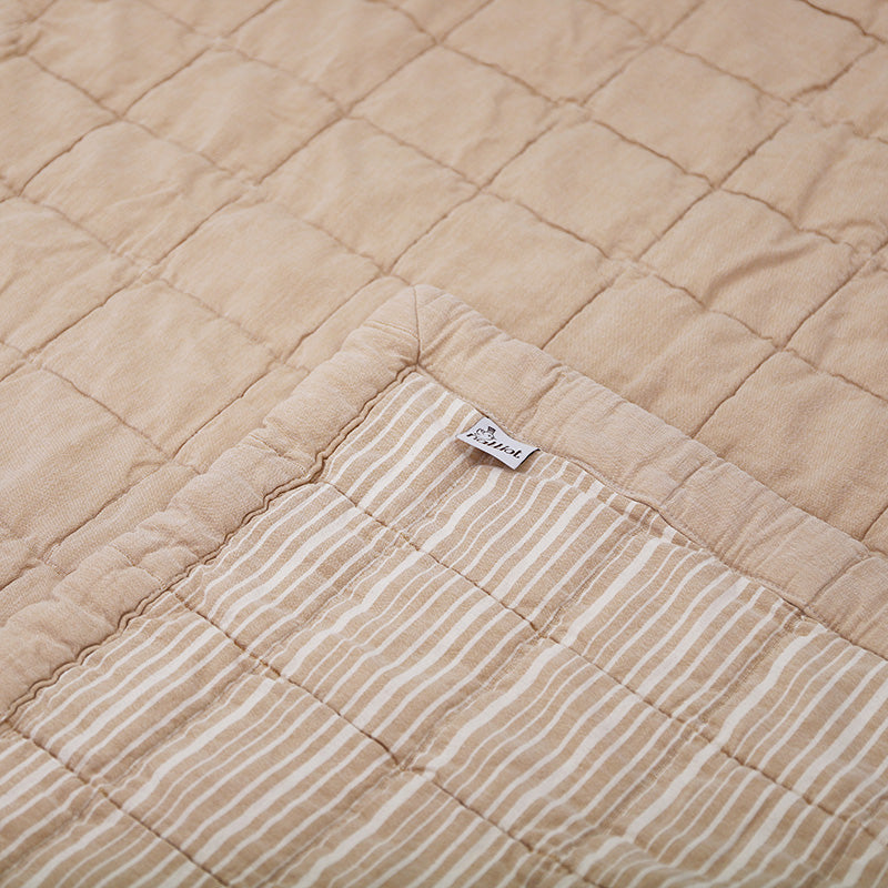 Nattiot Reversible Washed Cotton Baby blanket - Anna Terrcota - 140 x 100 cm
