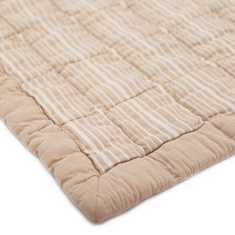 Nattiot Reversible Washed Cotton Baby blanket - Anna Terrcota - 100 x 87 cm