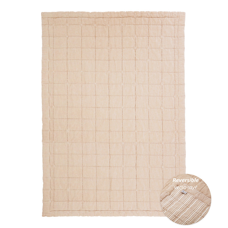 Nattiot Reversible Washed Cotton Baby blanket - Anna Terrcota - 140 x 100 cm