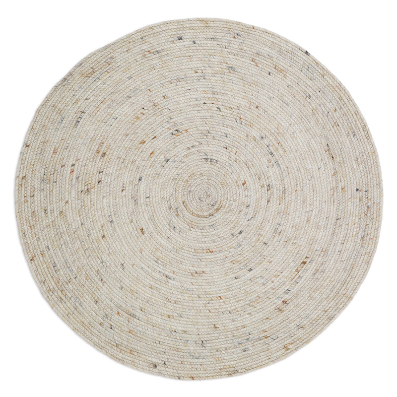Nattiot Round felted wool rug - NEETHU OAT L - D 160 cm