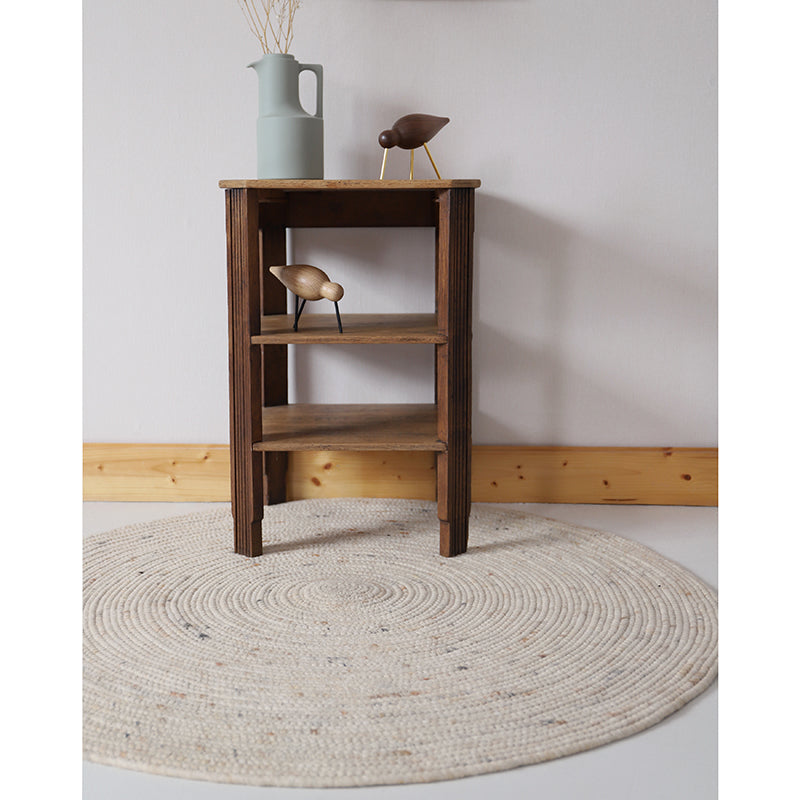 Nattiot Round felted wool rug - NEETHU OAT S - D 110 cm