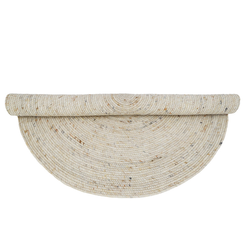 Nattiot Round felted wool rug - NEETHU OAT S - D 110 cm
