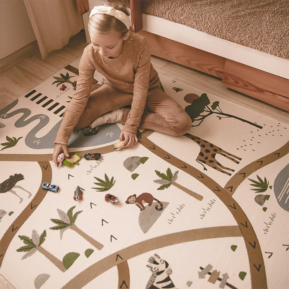 Nattiot Indoor & Outdoor Children's Play Mat - Little Savannah - 123 x 180 cm
