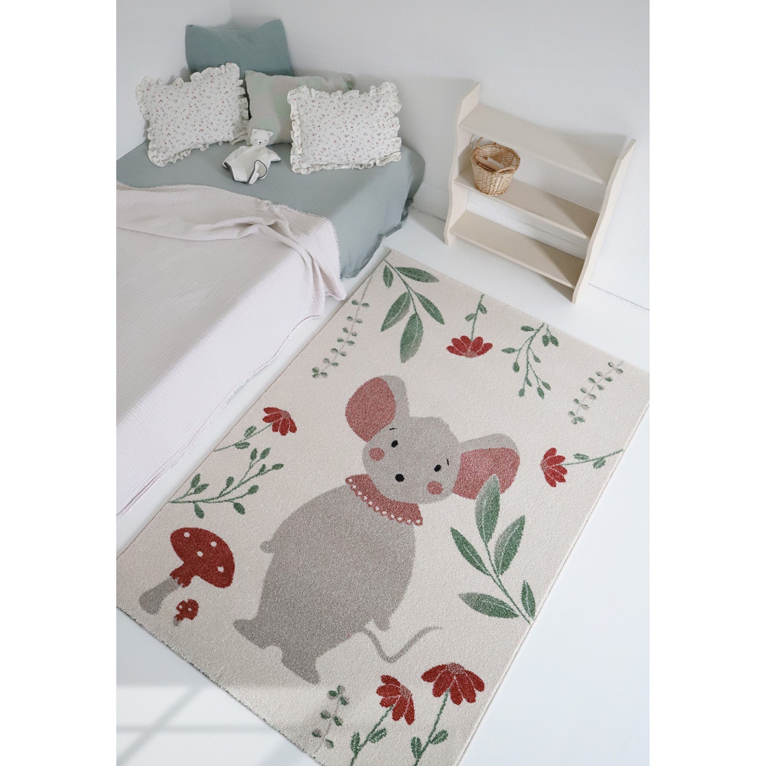 Nattiot Polypropylene Kid's rug little mouse - Poly - 120 x 170 cm