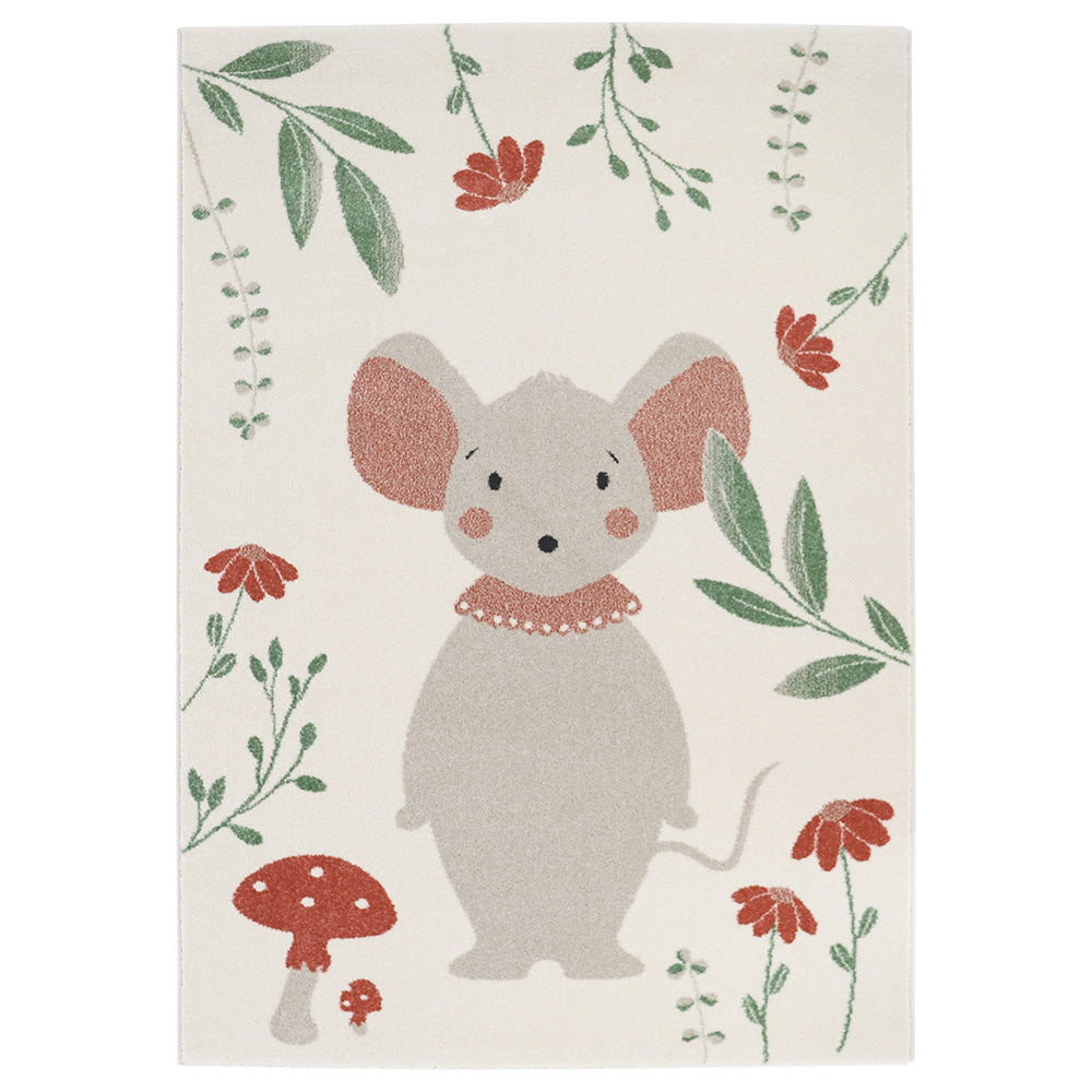 Nattiot Polypropylene Kid's rug little mouse - Poly - 120 x 170 cm