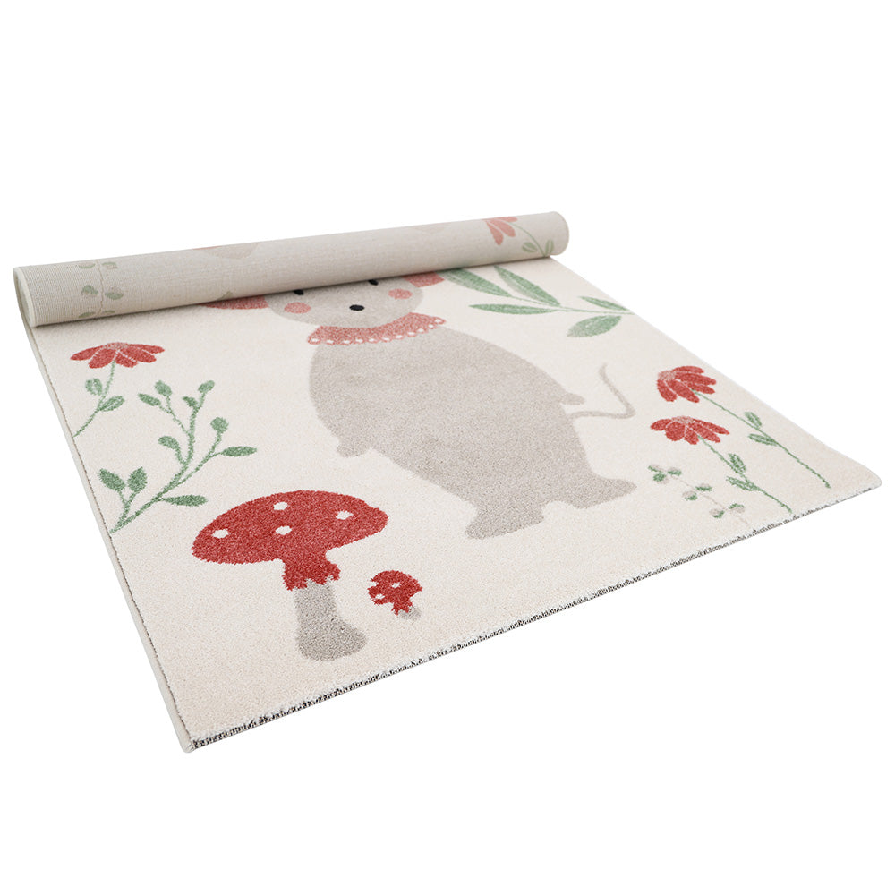 Nattiot Polypropylene Kid's rug little mouse - Poly - 120 x 170 cm