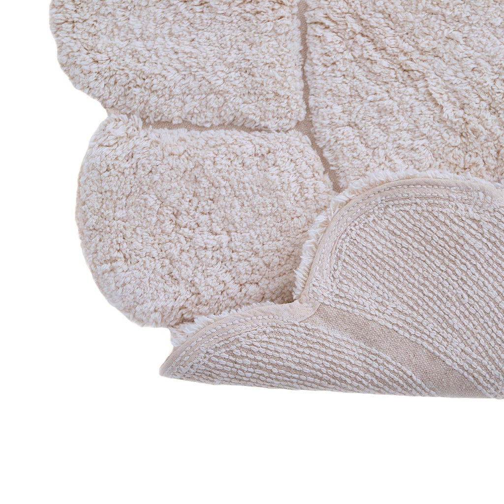 Nattiot Round Washable Cotton Kid's Bedroom Rug with "Petals" Finish - Gabrielle - D 110 cm