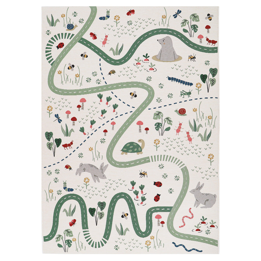 Nattiot Indoor & Outdoor Children's Play Mat - Garden Life - 123x 180 cm