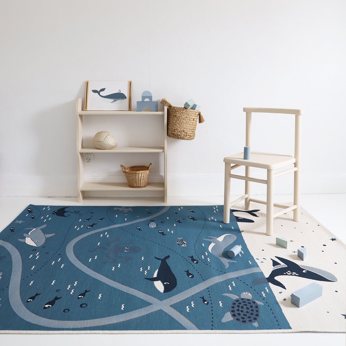 Nattiot Indoor & Outdoor Children's Play Mat - Deep Blue - 123 x 180 cm