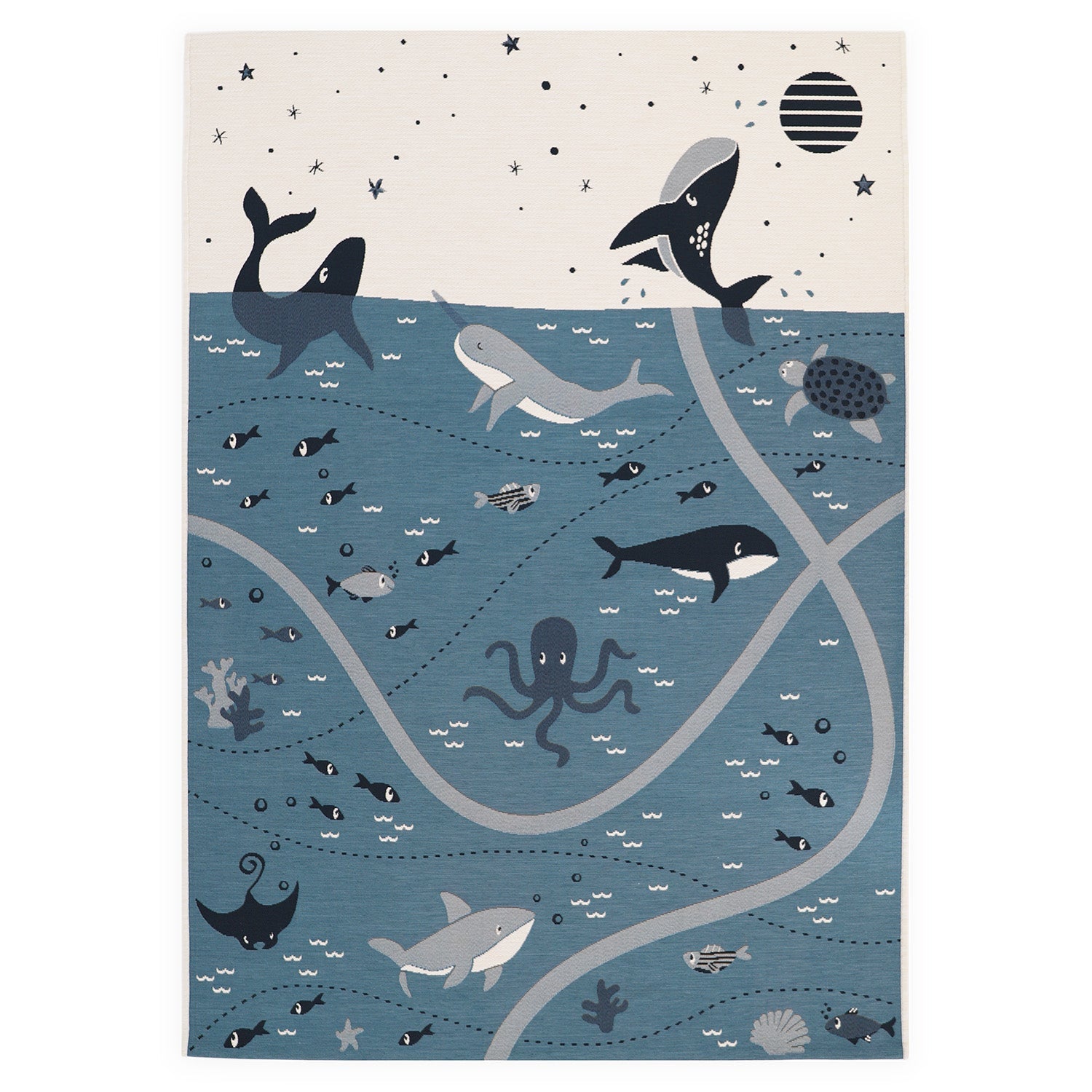 Nattiot Indoor & Outdoor Children's Play Mat - Deep Blue - 123 x 180 cm