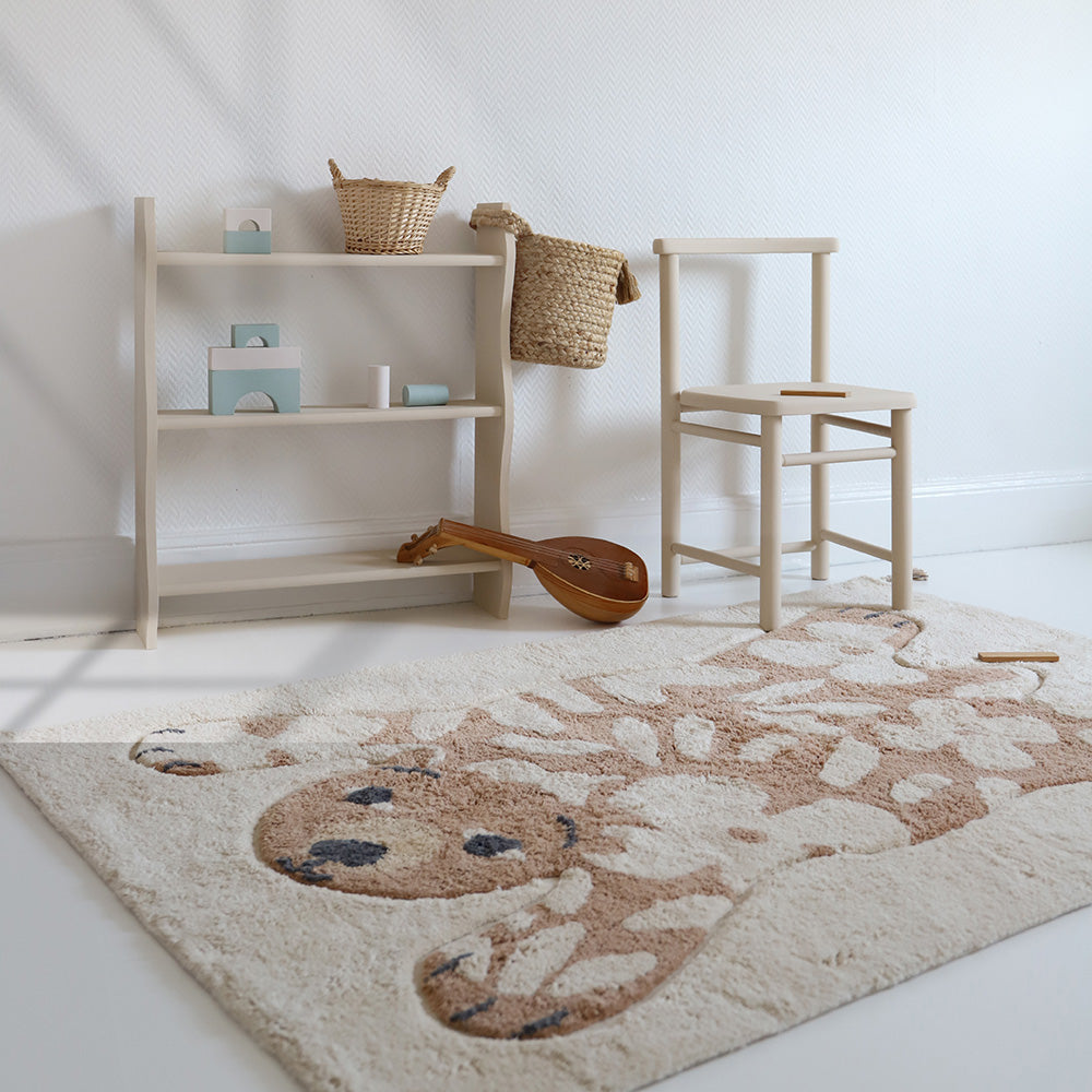 Tapis enfant coton lavable FLOWERBEAR 