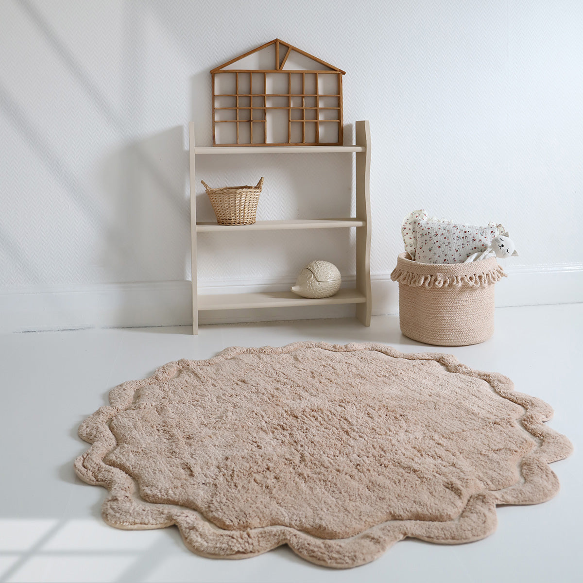 Tapis enfant coton lavable SWEET APRIL NUDE  