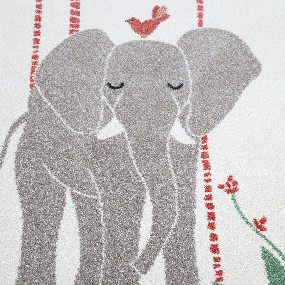 Nattiot Polypropylene Elephant Kid's bedroom rug - MAMALENA - 120 x 170 cm