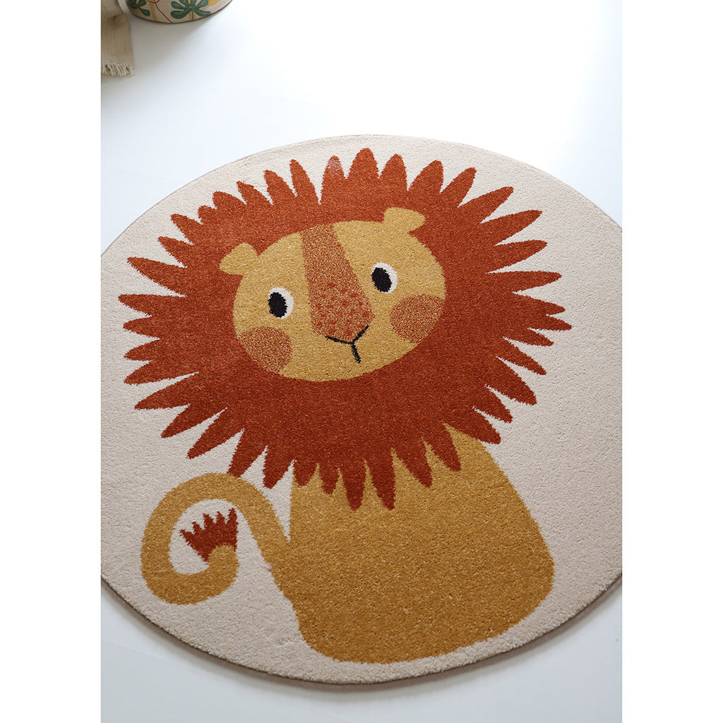 Tapis enfant rond petit lion TIAGGO nattiot-shop