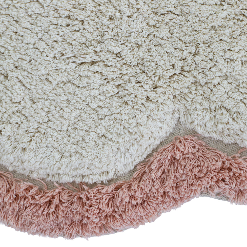 Nattiot Washable Cotton Kid's Rug Little Nimbus Blush - 70 x 110 cm