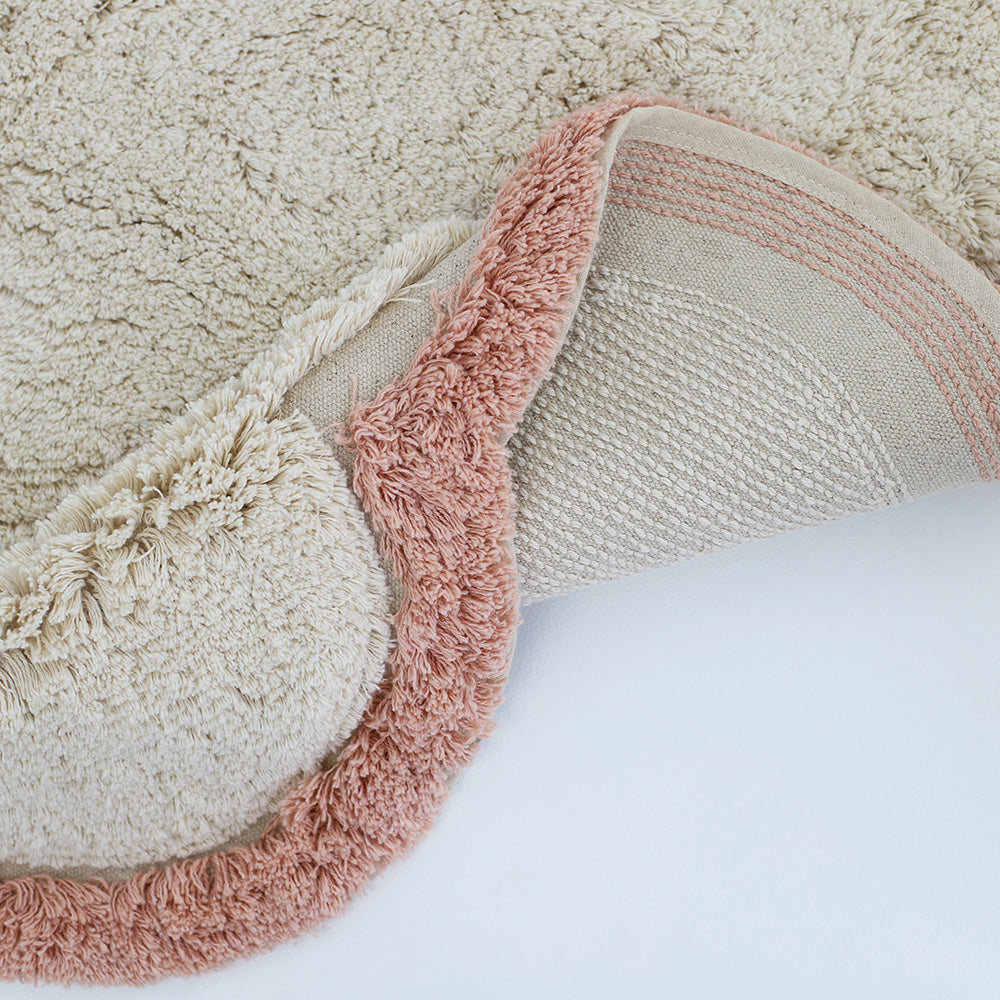 Nattiot Washable Cotton Kid's Rug Little Nimbus Blush - 70 x 110 cm