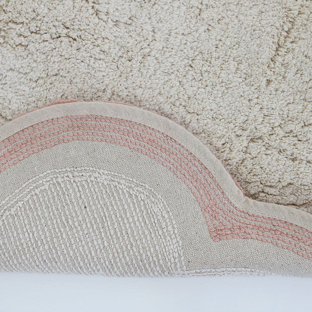 Nattiot Washable Cotton Kid's Rug Little Nimbus Blush - 70 x 110 cm