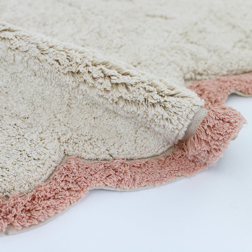 Nattiot Washable Cotton Kid's Rug Little Nimbus Blush - 70 x 110 cm