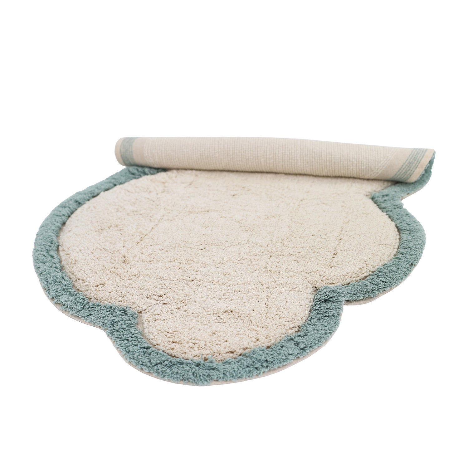 Nattiot Washable Cotton Kid's Rug Little Nimbus Aqua - 70 x 110 cm