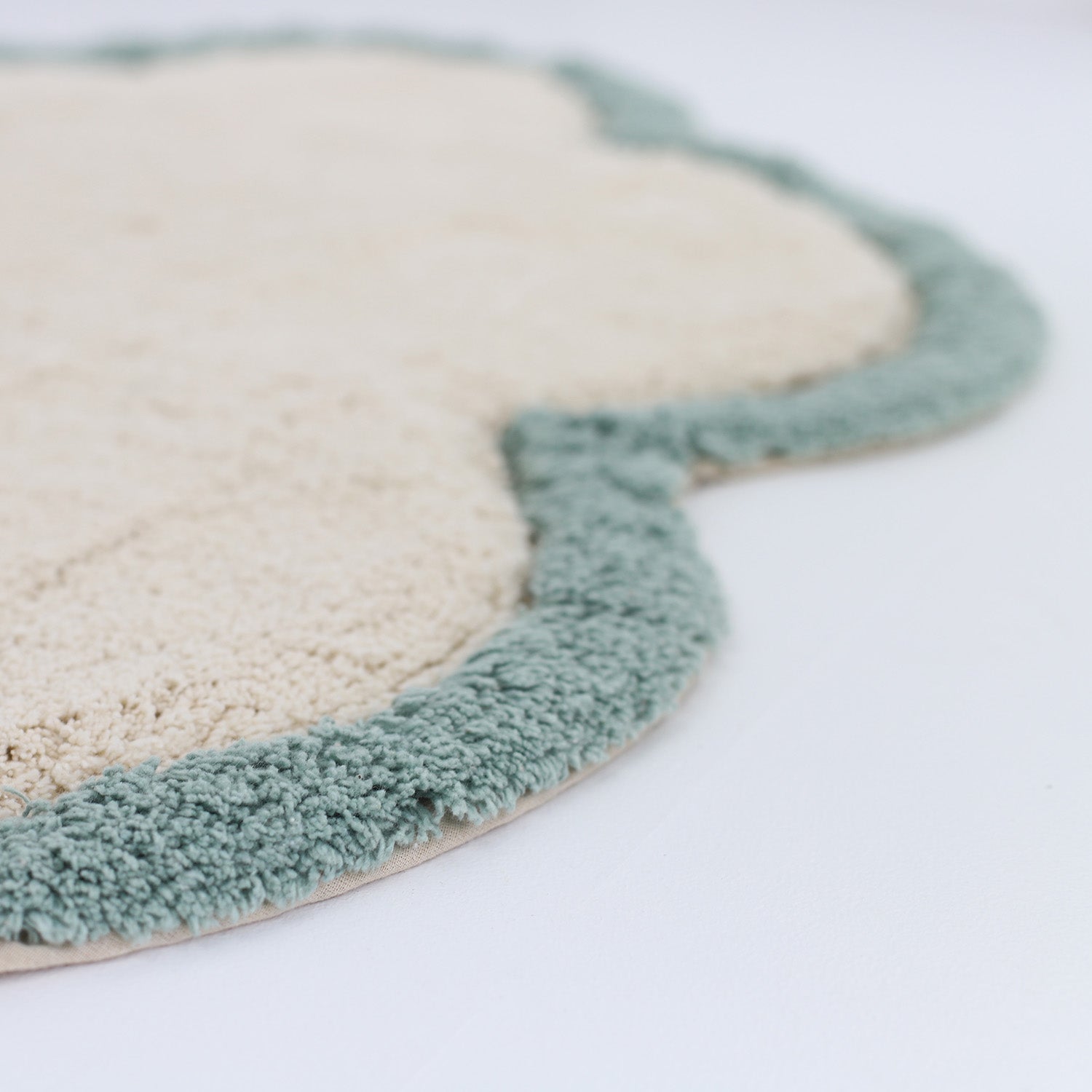 Nattiot Washable Cotton Kid's Rug Little Nimbus Aqua - 70 x 110 cm