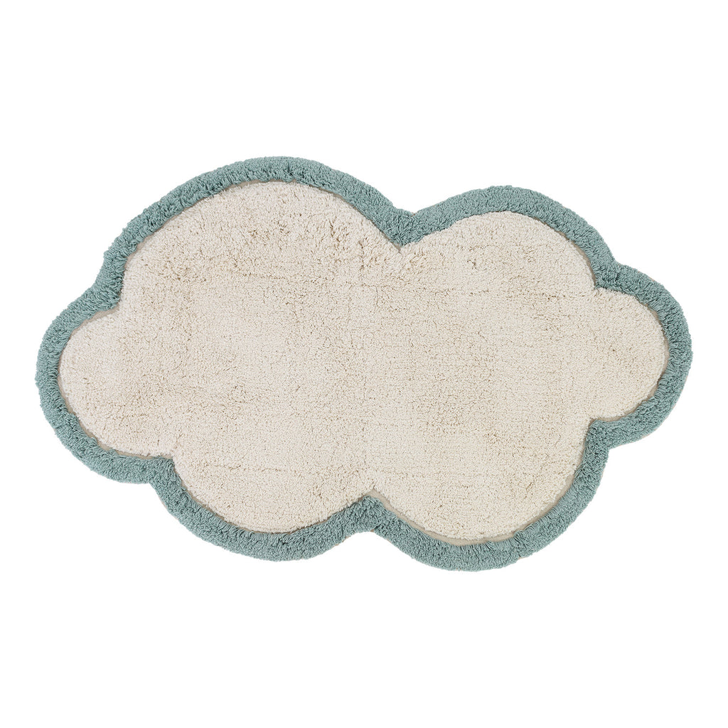 Nattiot Washable Cotton Kid's Rug Little Nimbus Aqua - 70 x 110 cm
